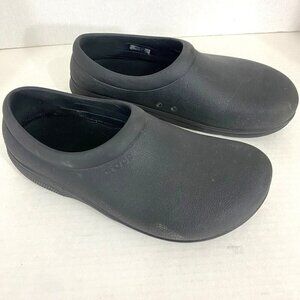 Crocs Black Dual Comfort Crocs Lock Mens 4 Womens 6 Slip Resistant Non Marking